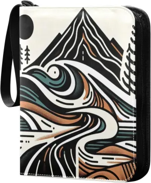 Color Mountain Card Binder 4 Pockets, 400 Pockets Trading Card Binder Removable Card Albums Card Holder for Games, Sports, Football, Baseball Cards