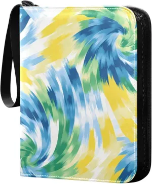 Colorful Card Binder 4 Pockets, 400 Pockets Trading Card Binder Removable Card Albums Card Holder for Games, Sports, Football, Baseball Cards