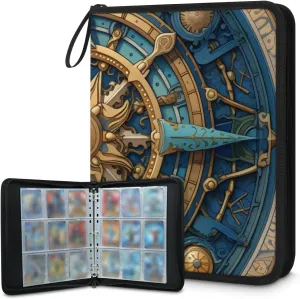 Compass 9 Pocket Card Binder,Double Sided Holds 900 Pocket,Waterproof Trading Card Binder Album Storage Protectors Gifts for Kids Collectors