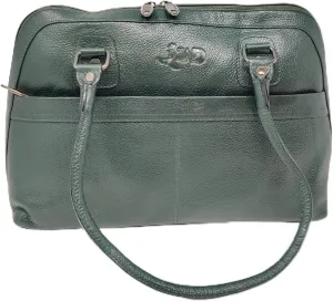 Compassionate Round Chain Leather Bag Medium size Leather Bag Green color hand or shoulder bag