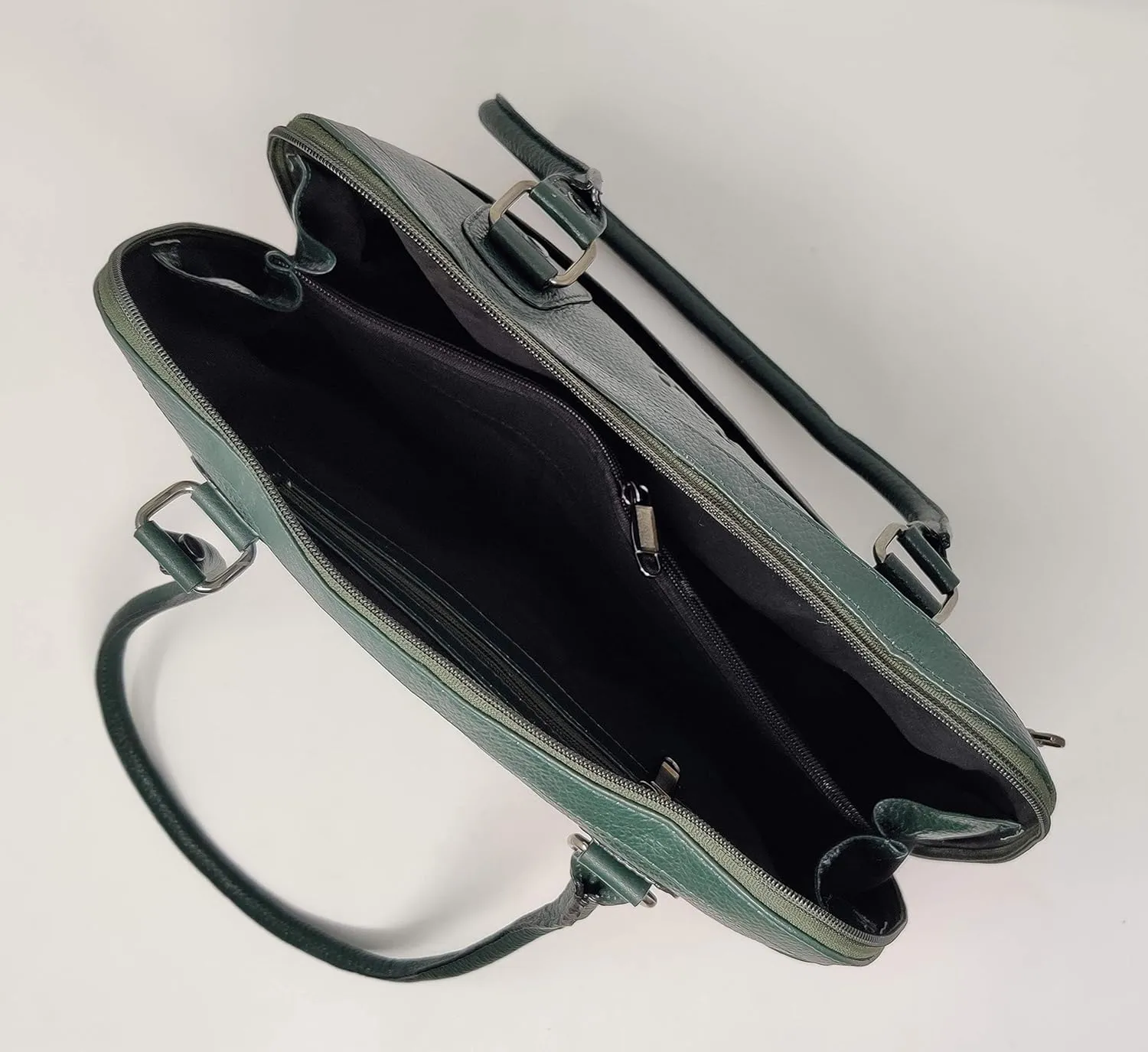 Compassionate Round Chain Leather Bag Medium size Leather Bag Green color hand or shoulder bag