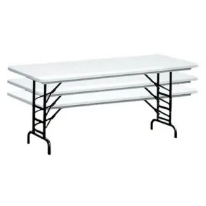 Correll - Commercial Blow-Molded Preschool Activity Plastic Folding Table - Adjustable Height - 24" W x 48" L x 17"- 27" H (RA2448S-XX)