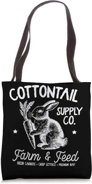Cottontail Supply Co Farm & Feed Bunny Tote Bag