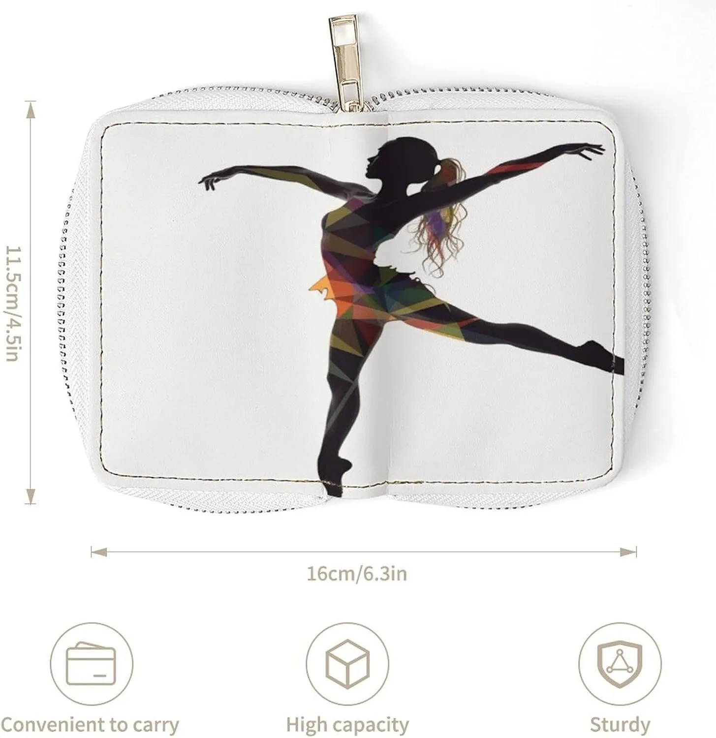 Credit Card Wallet,A Dancer Card Cases Holder Credit Card Holder Wallet with Card Slots Coin Cash Zipper Purse Case Wallet