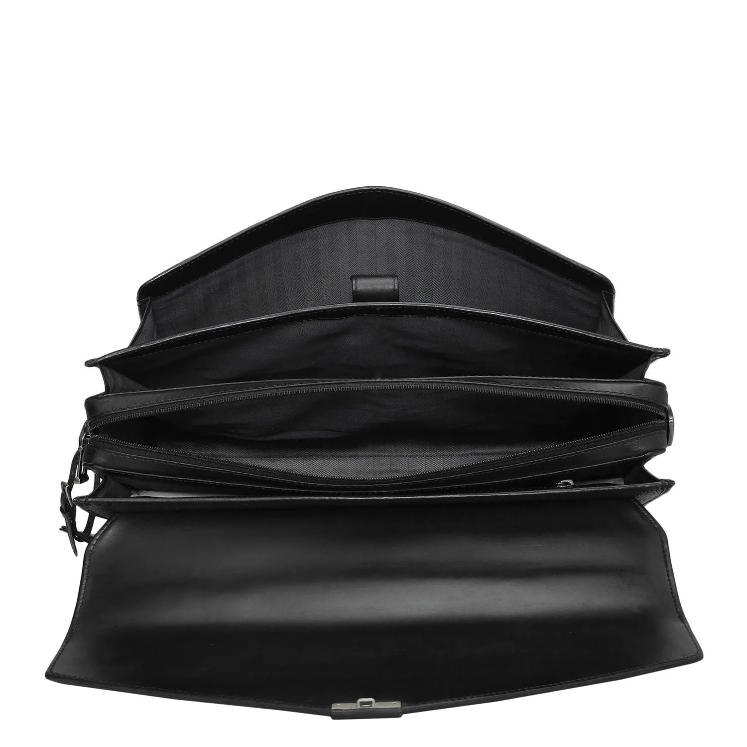 Croco Leather Portfolio - Black