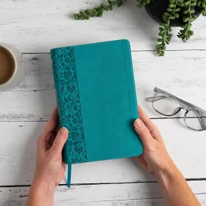 CSB Large Print Personal Size Reference Bible, Teal LeatherTouch, Red Letter, Presentation Page, Cross-References, Full-Color Maps, Easy-to-Read Bible Serif Type Imitation Leather – Large Print, October 1, 2022