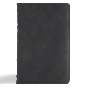 CSB Personal Size Bible, Holman Handcrafted Collection, Marbled Slate Premium Calfskin, Black Letter, Presentation Page, Sewn Binding, Full-Color Maps, Easy-to-Read Bible Serif Type Leather Bound – May 1, 2024