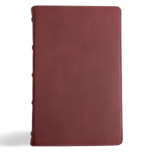 CSB Single-Column Personal Size Bible, Holman Handcrafted Collection, Marbled Burgundy Premium Calfskin, Black Letter, Presentation Page, Full-Color Maps, Easy-to-Read Bible Serif Type Leather Bound – March 15, 2024