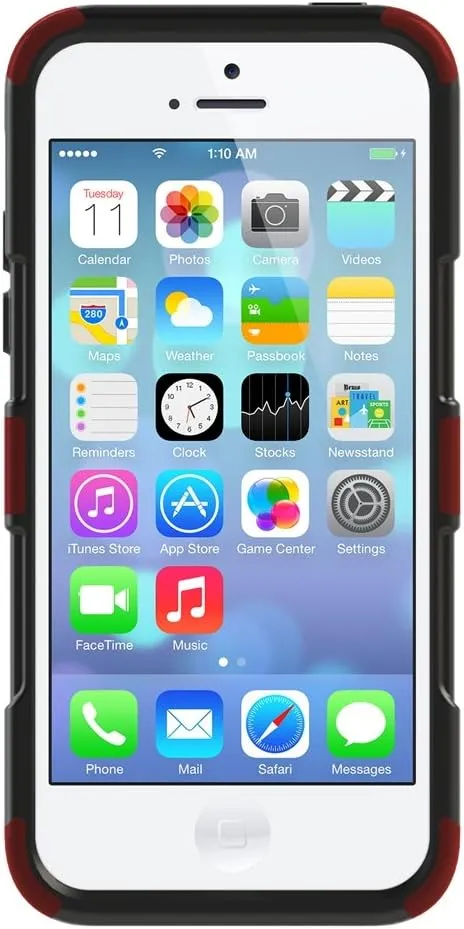 CSK3IPH5CK-GR DILEX Case with Metal Kickstand for use with Apple iPhone 5C - Garnet Red