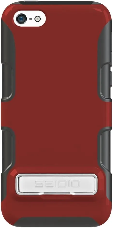 CSK3IPH5CK-GR DILEX Case with Metal Kickstand for use with Apple iPhone 5C - Garnet Red