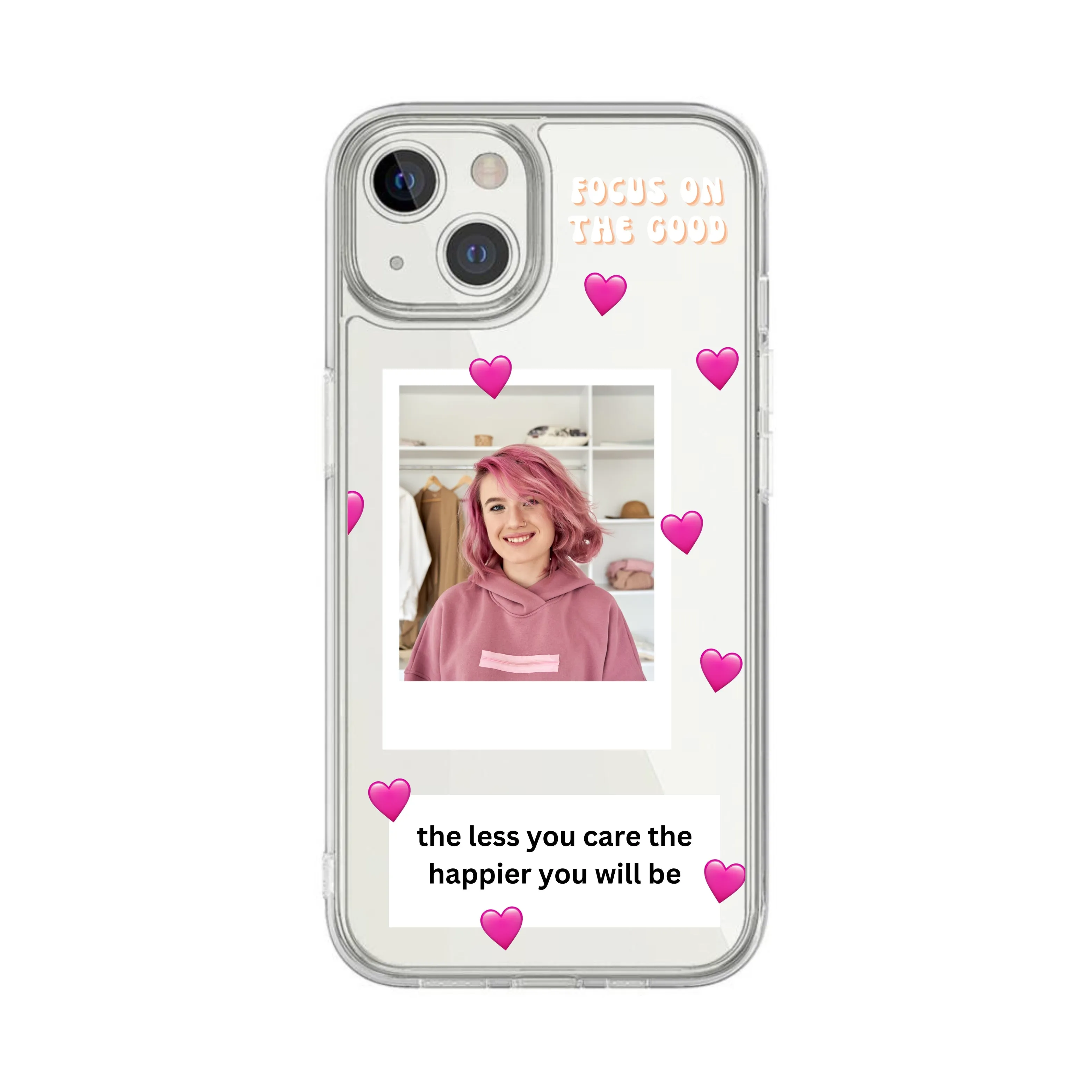 Custom Aesthetic Polaroid Clear Case