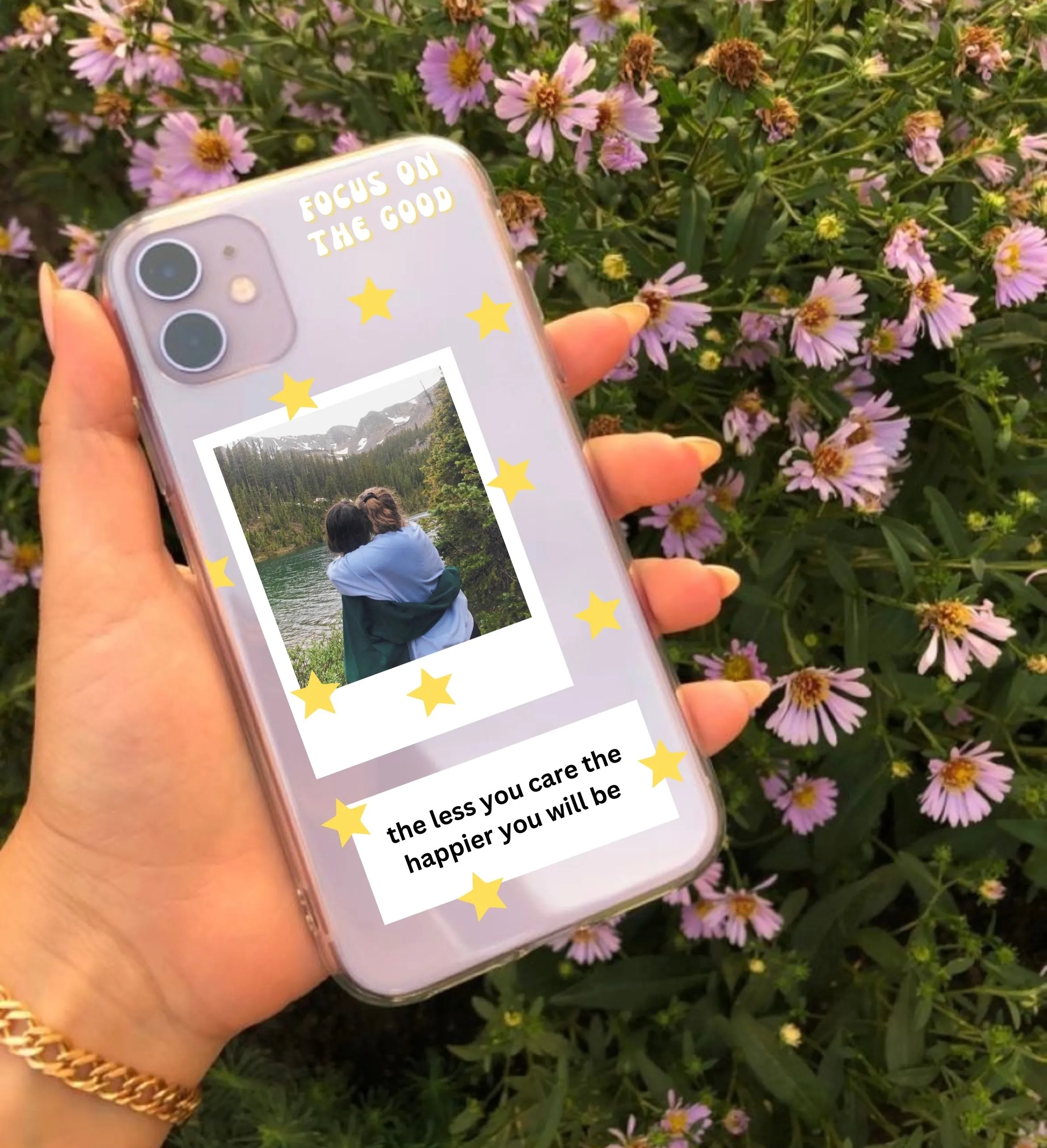Custom Aesthetic Polaroid Clear Case