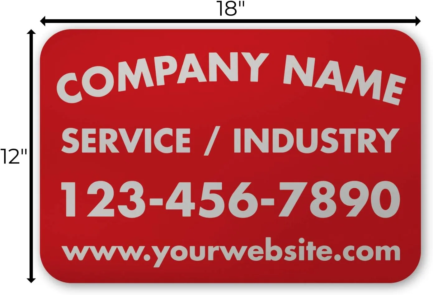 Custom Magnet Signs for Steel Cars, Steel Vehicles, Dumpsters Etc. | Large 18" W x 12" H Magnetic Signs with Rounded Corners | Personalize Your Magnetic Car Signs or Car Magnets (1 Set of 2 Magnets)