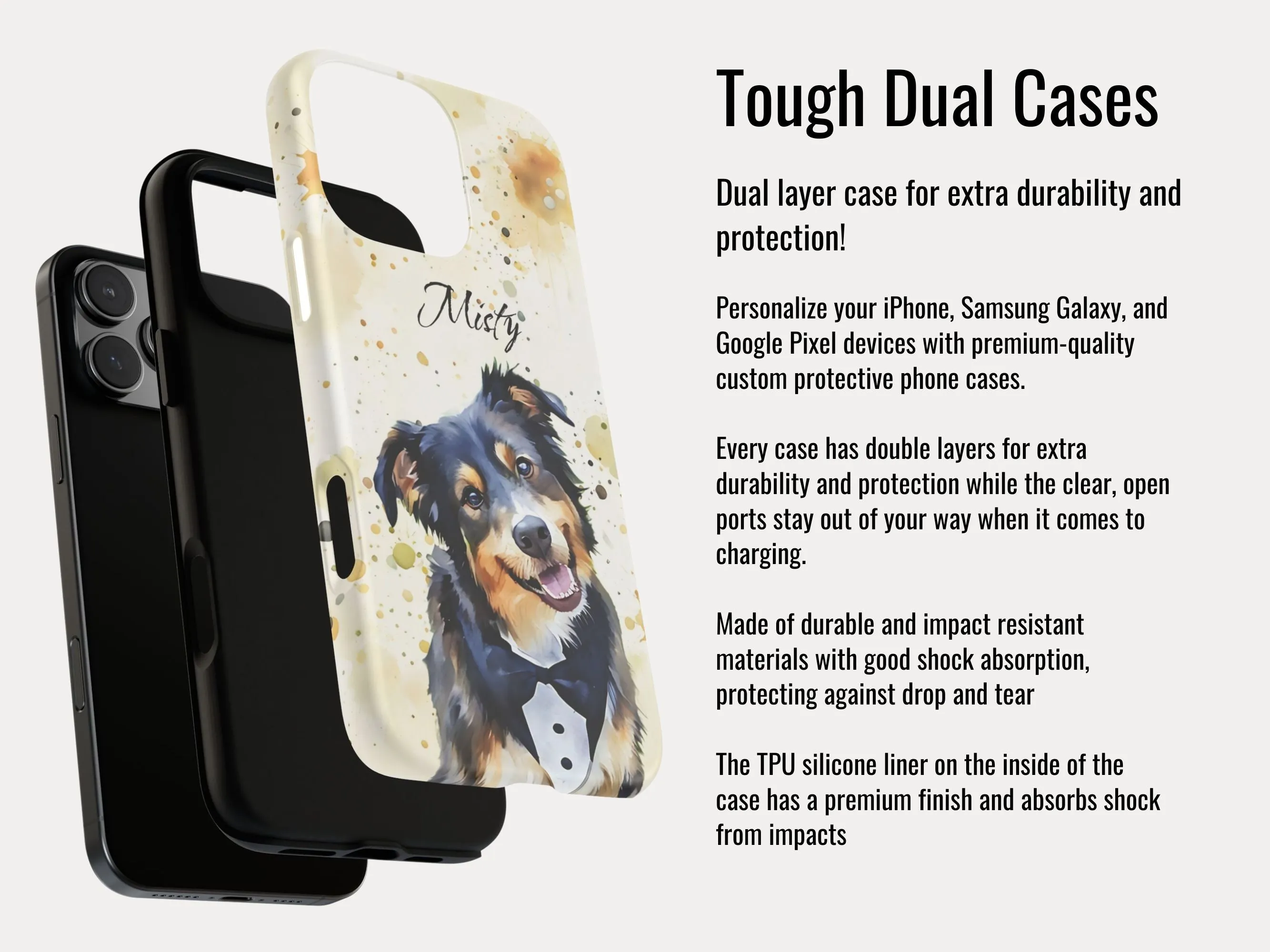 Custom Pet Phone Case - Dual Tough Cases