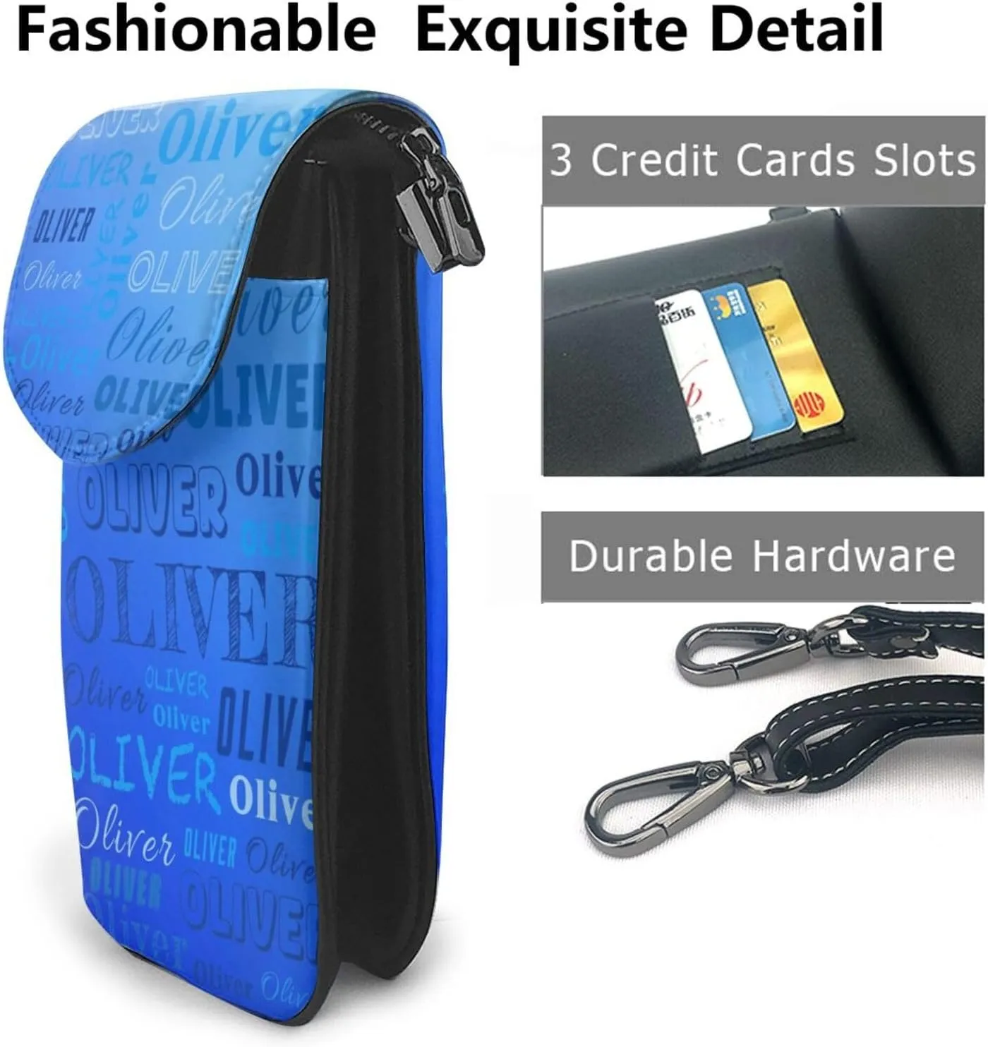 Custom Small Crossbody Cell Phone Bag Personalized Name Photo Text Logo Purse Phone Wallet Mini Leather Cellphone Purse