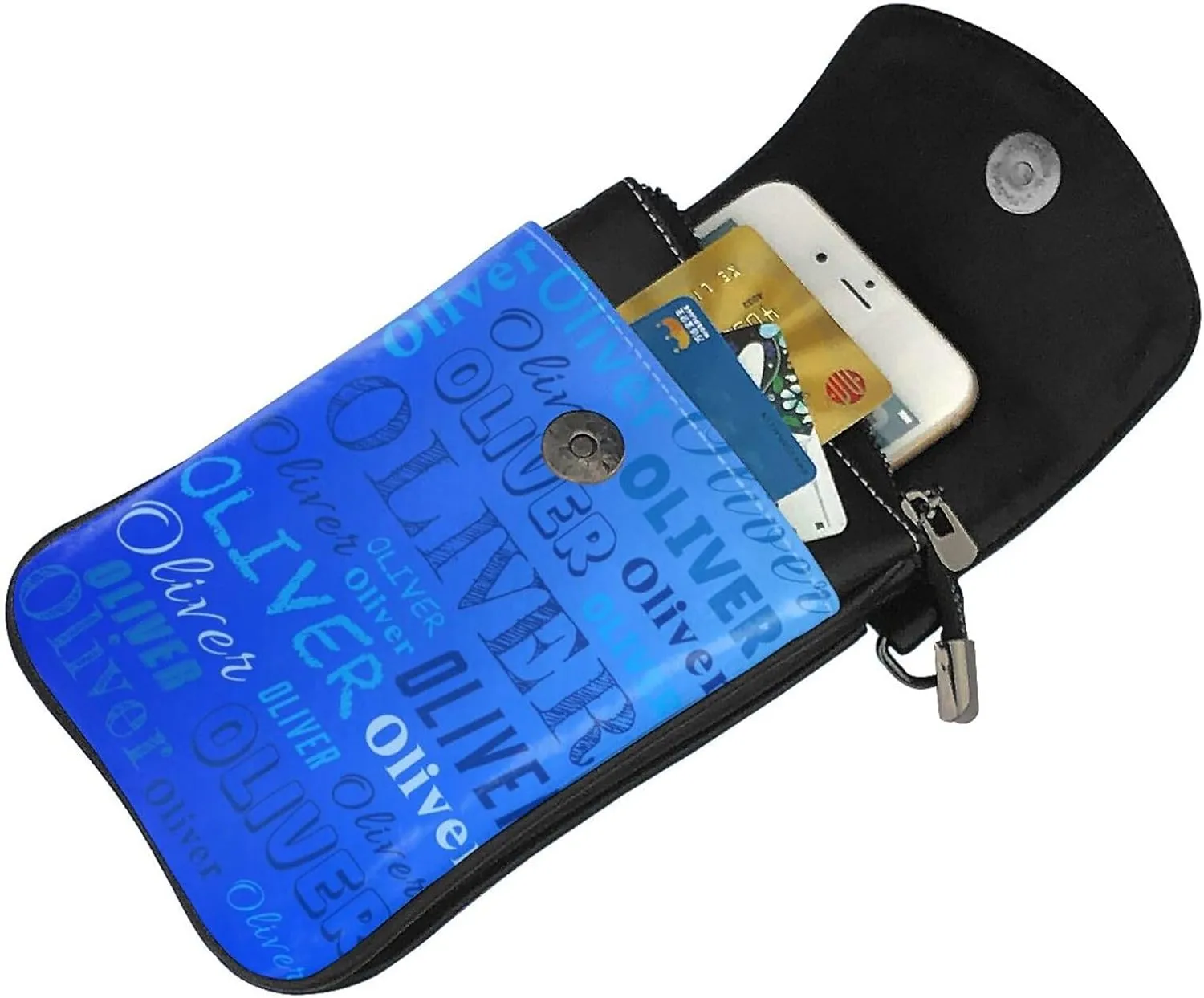 Custom Small Crossbody Cell Phone Bag Personalized Name Photo Text Logo Purse Phone Wallet Mini Leather Cellphone Purse