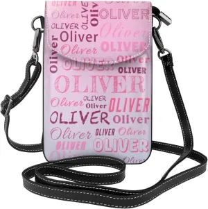 Custom Small Crossbody Cell Phone Bag Personalized Name Photo Text Logo Purse Phone Wallet Mini Leather Cellphone Purse