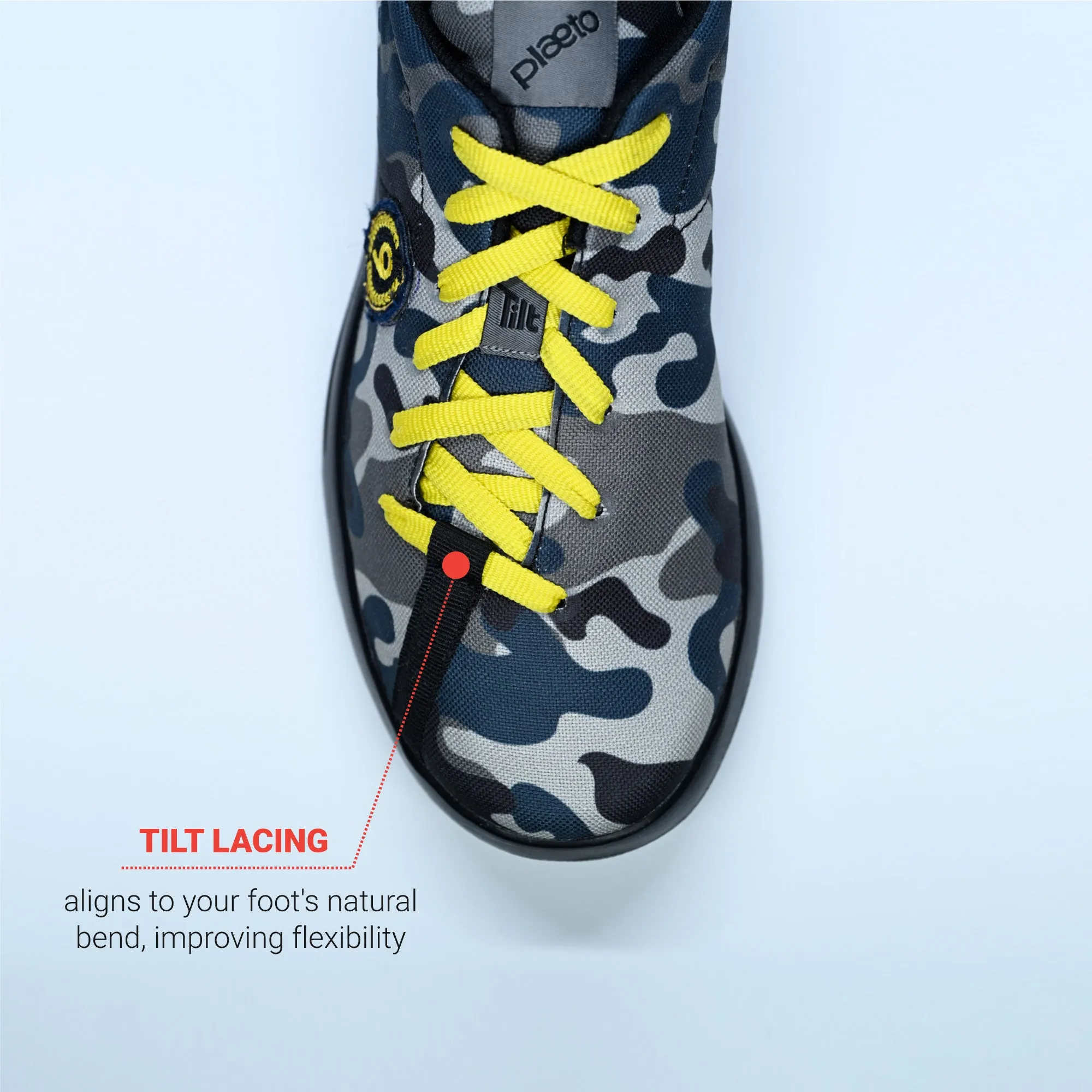 Customizable Camo Men's Sports Shoes - Blue / Grey