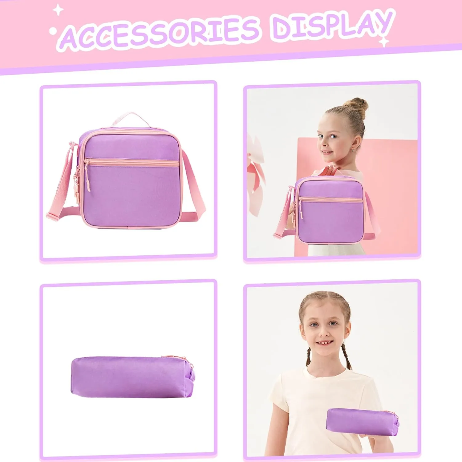 Cute Backpack for Girls Aesthetic Backpack School Backpack for Girls Backpack with Lunch Box Back to School Supplies