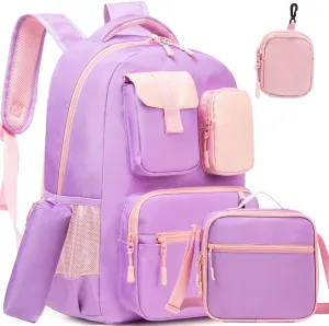 Cute Backpack for Girls Aesthetic Backpack School Backpack for Girls Backpack with Lunch Box Back to School Supplies