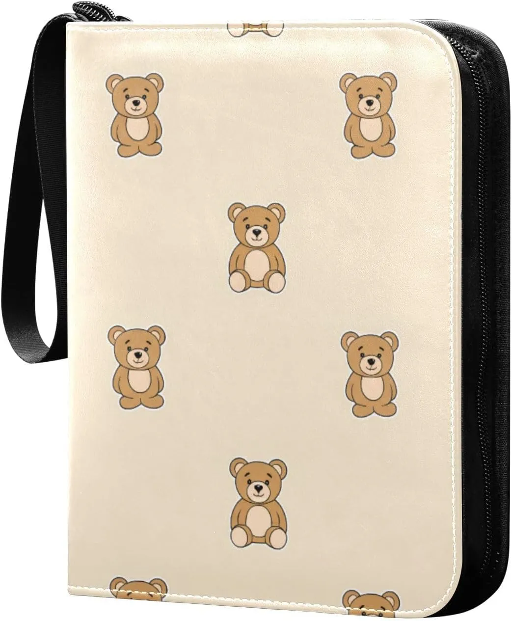 Cute Bears Card Binder 4 Pockets, 400 Pockets Trading Card Binder Removable Card Albums Card Holder for Games, Sports, Football, Baseball Cards