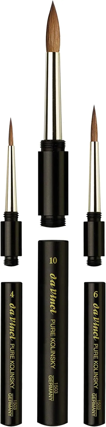 da Vinci Brushes 5382-1503 Watercolor Brushes, 4/6/10
