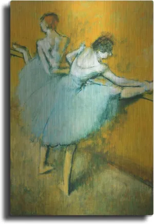'Dancers at the Barre' by Edgar Degas, Metal Wall Art, 12"x16"