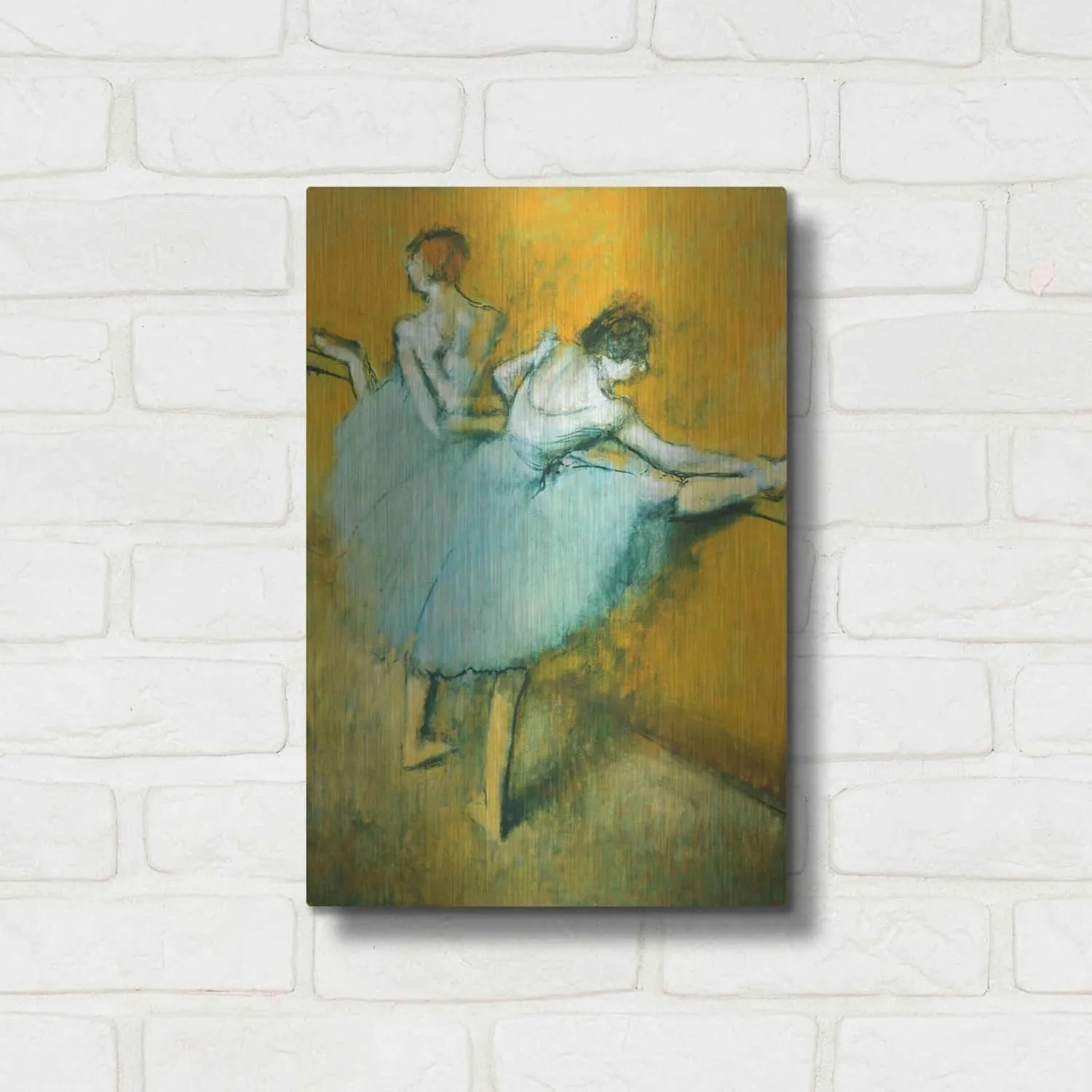 'Dancers at the Barre' by Edgar Degas, Metal Wall Art, 12"x16"