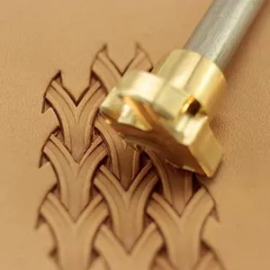 DandS ltd Leather Stamp Tool Basket Weave Stamping Working Carving Punches Tools Craft Saddle Brass #163B