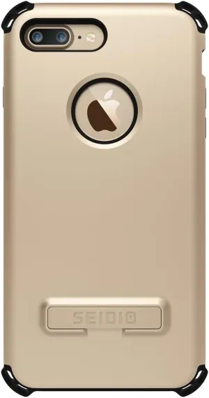 Dilex Case with Kickstand for Apple iPhone 7 Plus and iPhone 8 Plus (Gold/Black)