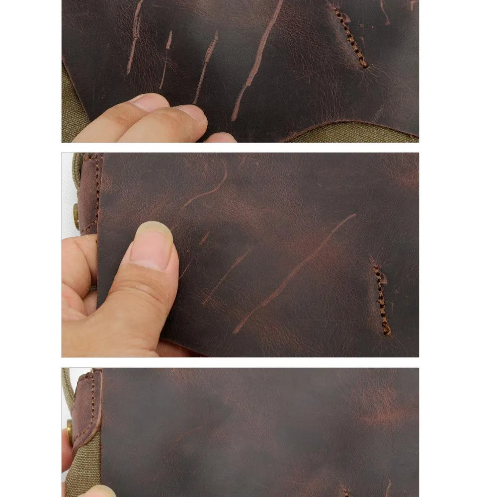 Distressed Leather iPad Portfolio Case with Zipper