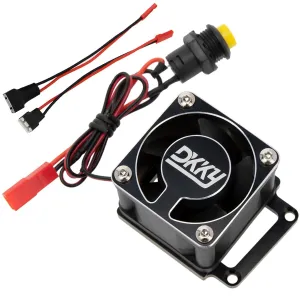 DKKY Sledge 1/8 RC Car 4028 Motor Cooling Fan Heatsink with 21000 RPM for Traxxas Sledge 1/8 Scale 4WD Monster Trcuck, Black
