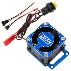 DKKY Sledge 1/8 RC Car 4028 Motor Cooling Fan Heatsink with 21000 RPM for Traxxas Sledge 1/8 Scale 4WD Monster Trcuck, Blue