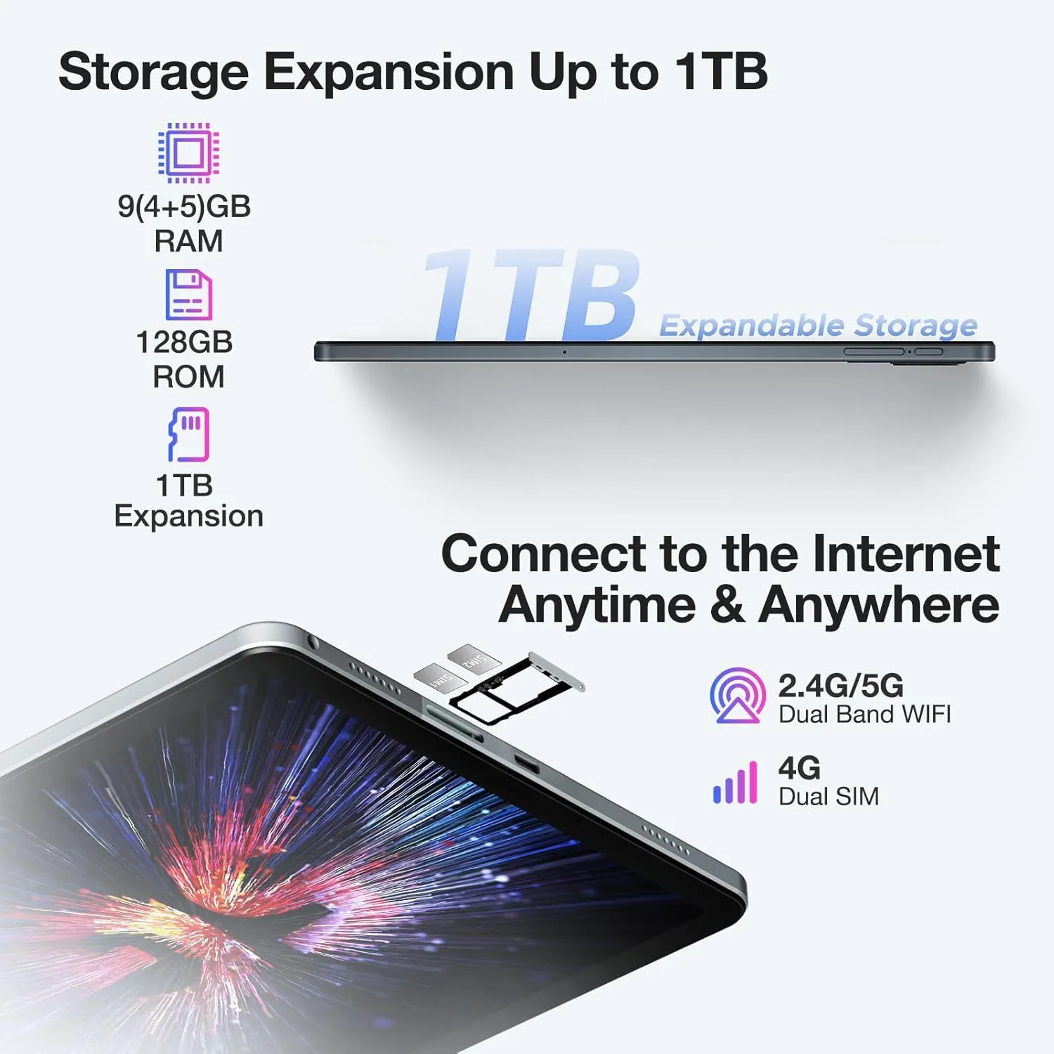 DOOGEE T30SE Tablet with Keyboard, Dual 4G LTE 11 Inch Gaming Tablets Android 14, 9GB RAM   128GB, 2.4K Octa-Core, 8580mAh, Tablet with Keyboard and Pen, Mouse and Case
