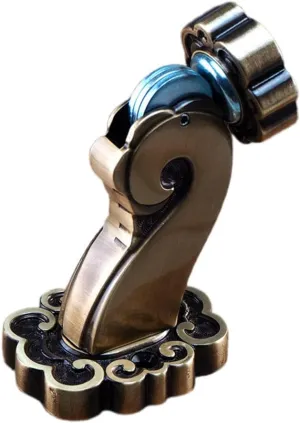 Door Wedge Stoppe,Door Stops,Door Stoppers,Magnetic Copper Door Stop, Good Luck Pattern High-end Door Stopper Bumper, Floor or Wall Mounting Door Holder-Bronze (Color : Bronze)