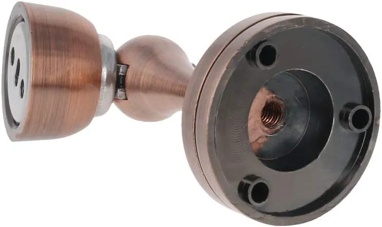 Door Wedge,Door Stop, 2Pcs Door Stop 45mm Base Magnetic Door Stopper Zinc Alloy Holder Doorstop Double-Sided Adhesive Tape No Need to Drill Silver Tone (Size : 2Pcs Copper Tone)