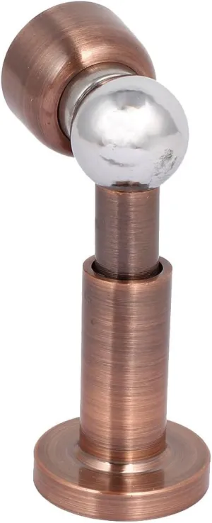 Door Wedge,Door Stopper,Stopper Wedge Protector,Door Stopper Buffer,Doorstop,Home Room Wall Mounted Adjustable Magnetic Door Stopper Holder Catch Copper Tone