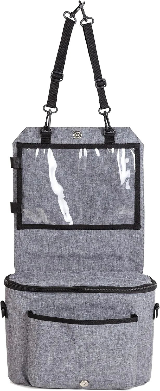 Dreambaby 3-in-1 Out & About Multi-Functional Crossbody Baby Diaper Bag Organizer - Stroller Caddy & Car Backseat Storage with Tablet Holder - Must Have Baby Essentials - Tote Diaper Bag