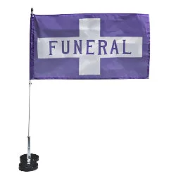 Dual Magnetic Funeral Flag Set