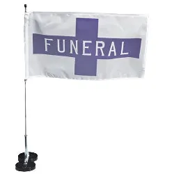 Dual Magnetic Funeral Flag Set