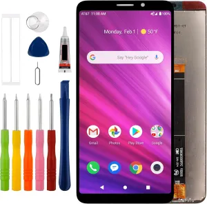 Duotipa [New] LCD Display Screen Digitizer Assembly Replacement for Alcatel Axel 5004R 6.0" with Technical Repair Tools Kit-Black.