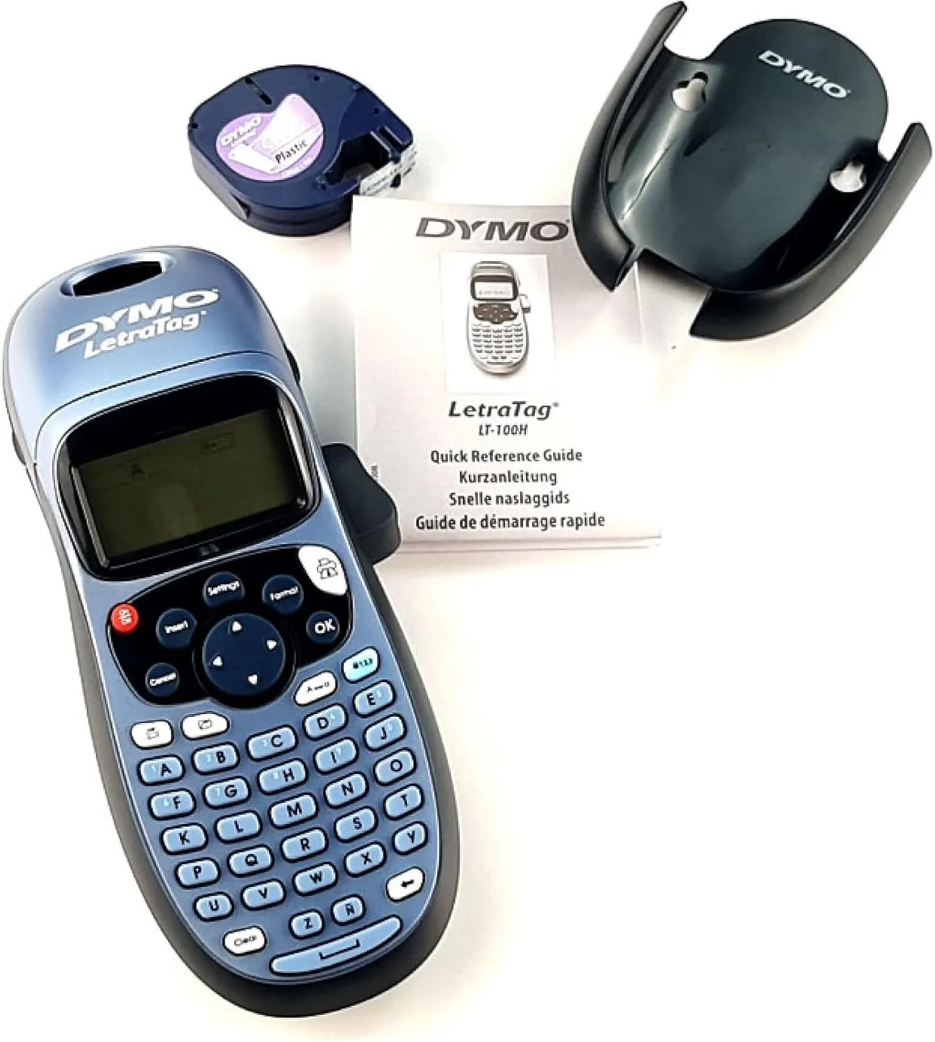 Dymo LetraTag LT-100H Plus Label Maker ABC Keyboard, Blue