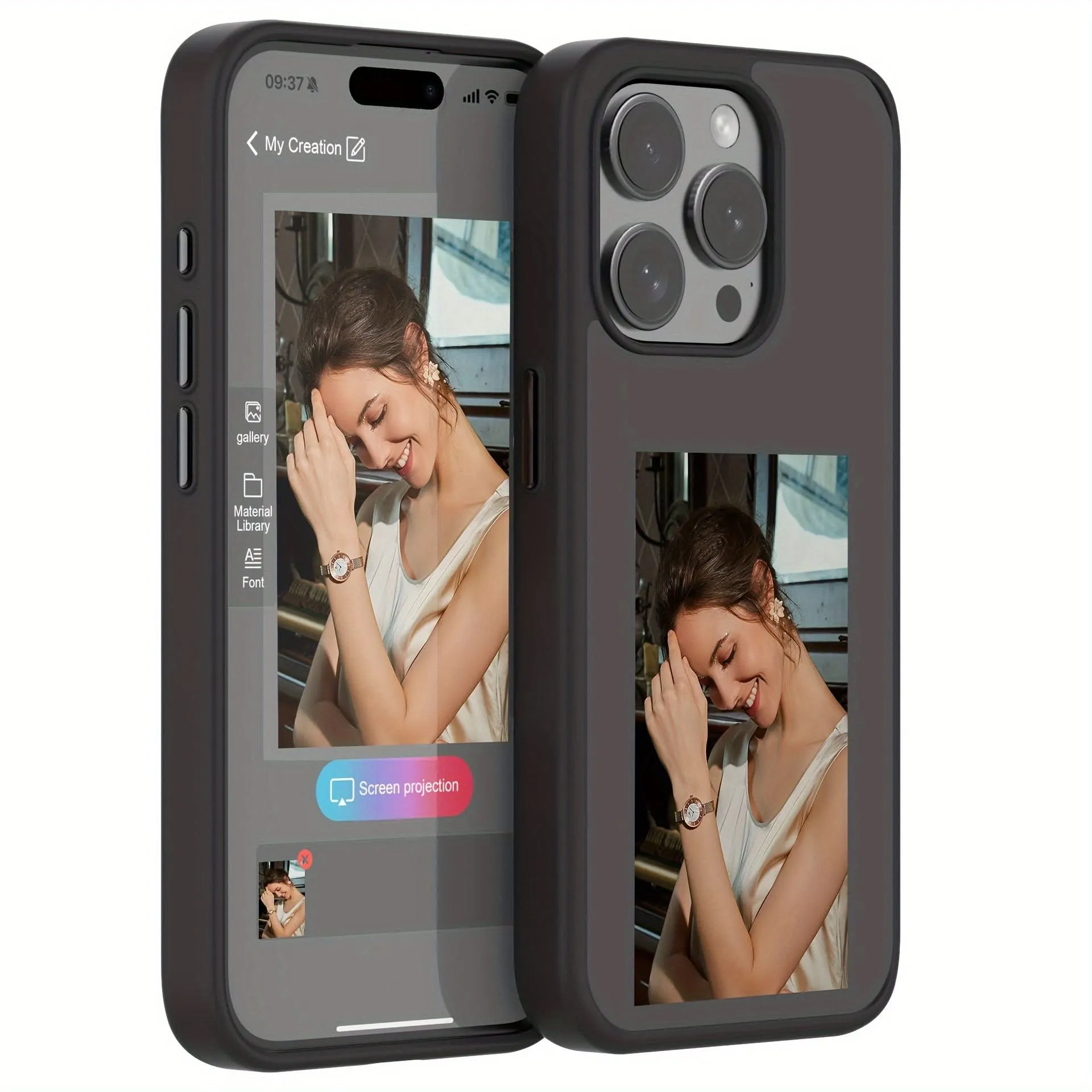E Ink Display Silicone Phone Case - NFC