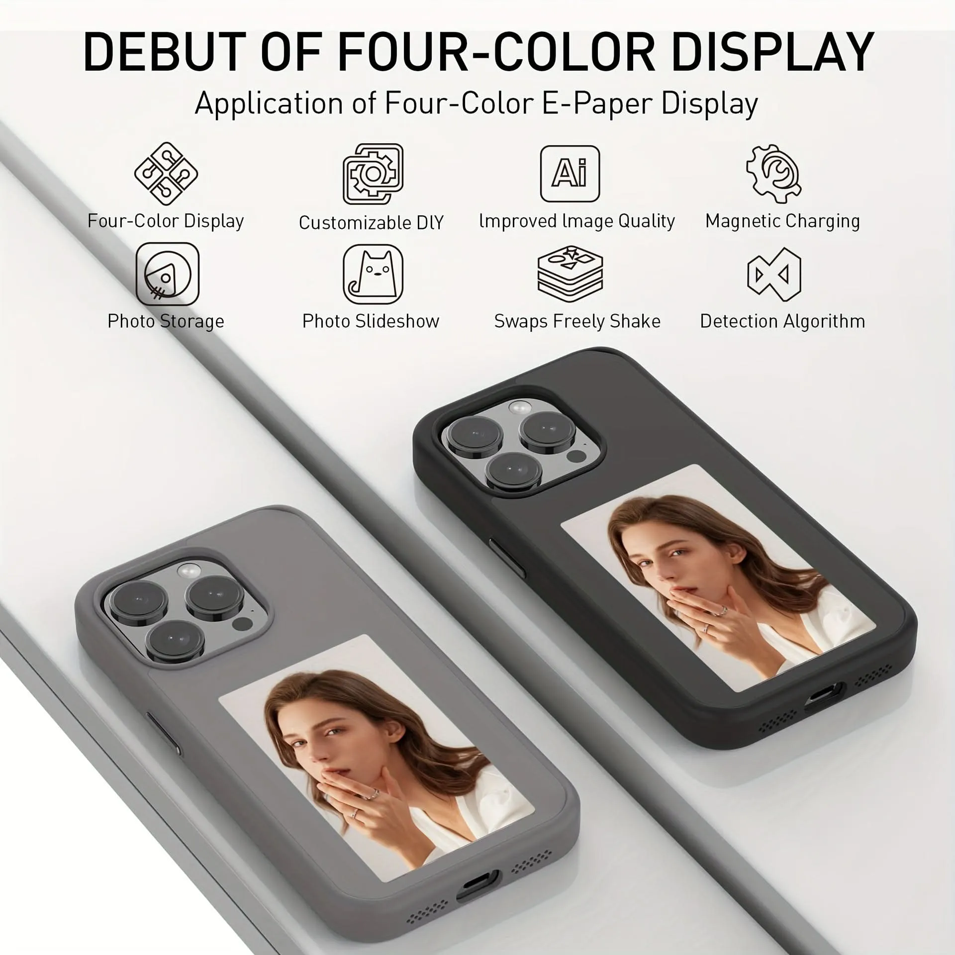 E Ink Display Silicone Phone Case - NFC