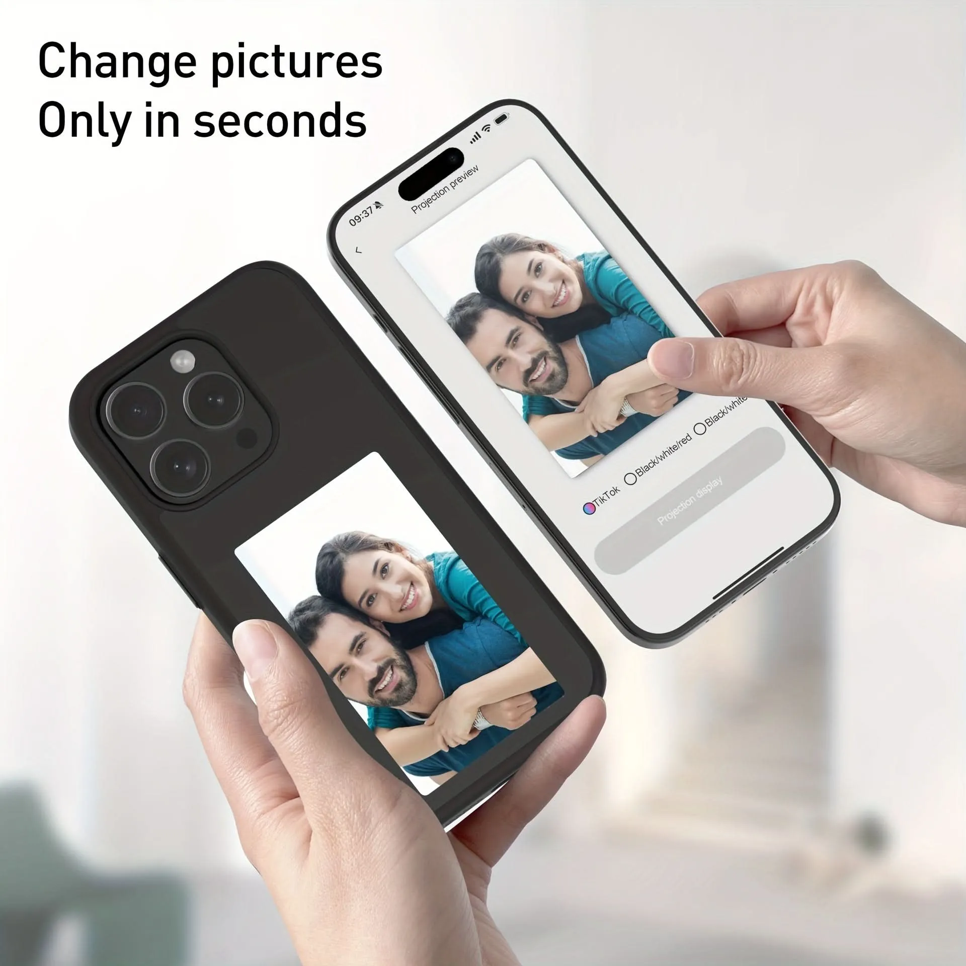 E Ink Display Silicone Phone Case - NFC