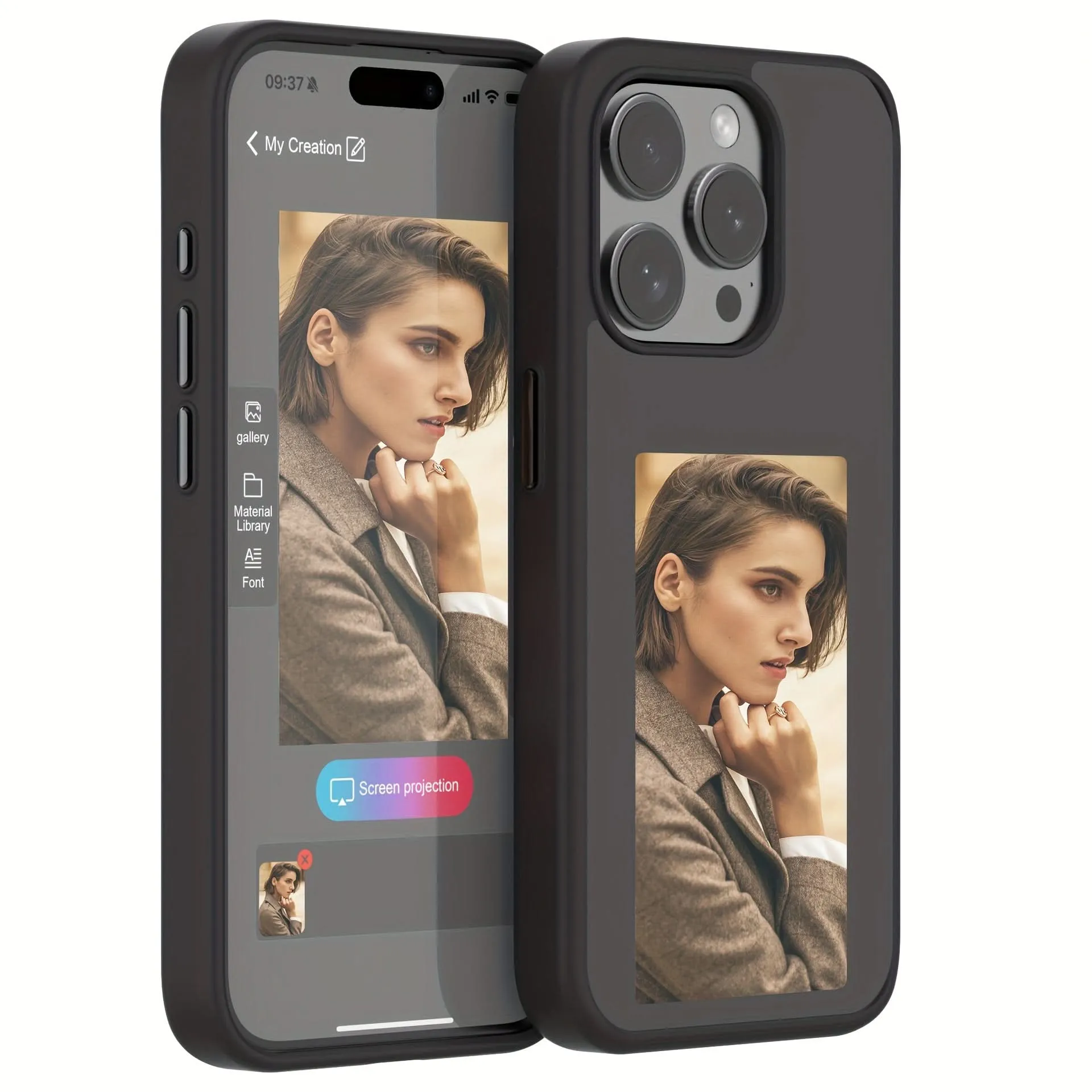 E Ink Display Silicone Phone Case - NFC