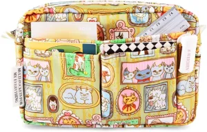 E-WEICHEN Multiple Pockets Portfolio Organizer with Zippered, Makeup Bag Travel Essentials for Women, Simple Waterproof Stationery Pencil Pouch Bag for Journal Office Art Supplies.Photo Frame