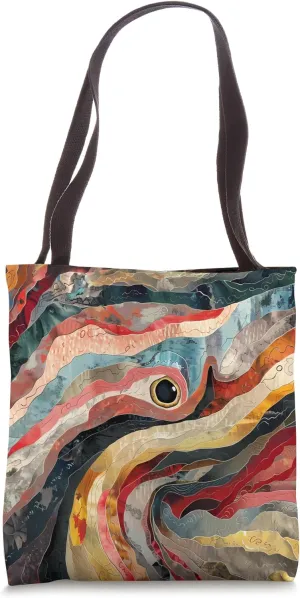 Eel Expressionism Animal Wildlife Pattern Art Print Tote Bag