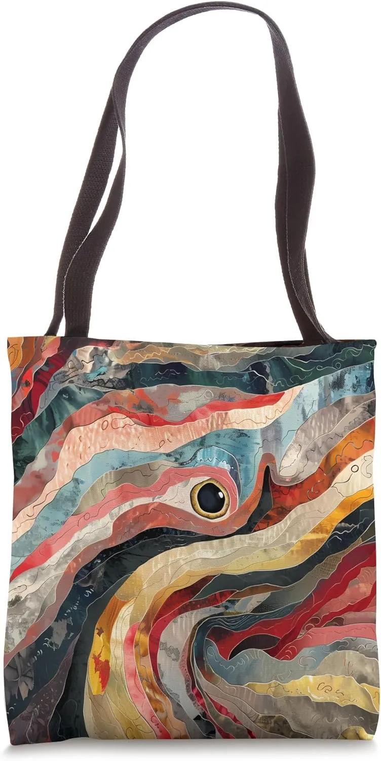 Eel Expressionism Animal Wildlife Pattern Art Print Tote Bag