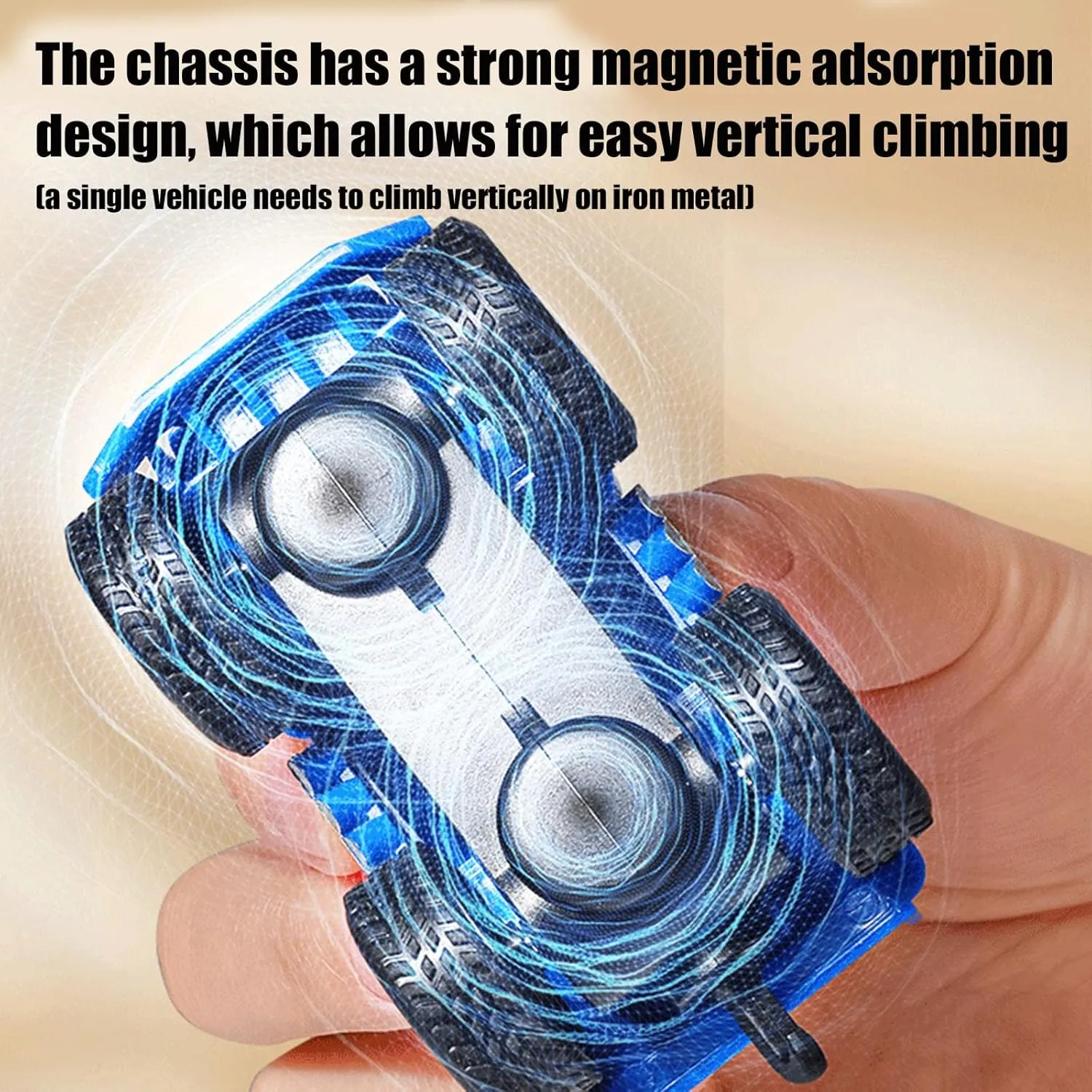 Emboadlie Magnetic Wall Climbing Toy Car, Cars That Drive on Walls and Ceiling, Climbing Wall Toy Car, Magnetic Wall Climbing Car (33in Track   One Car)